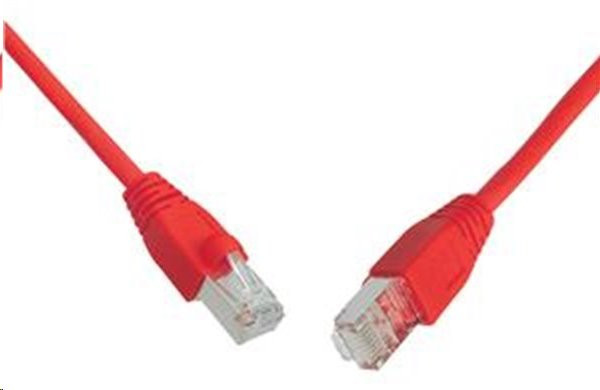 Patch kabel Solarix C6-315RD-2MB SFTP Cat 6, snag-proof, 2m - červený