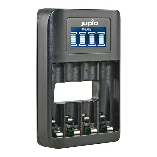Nabíječka Jupio USB 4-slots Battery Fast Charger LCD pro 1 až 4ks AA/ AAA baterií