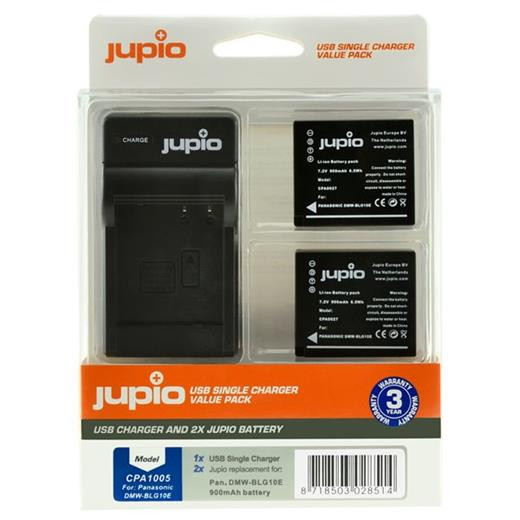 Set Jupio 2x DMW-BLG10 + USB Single Charger