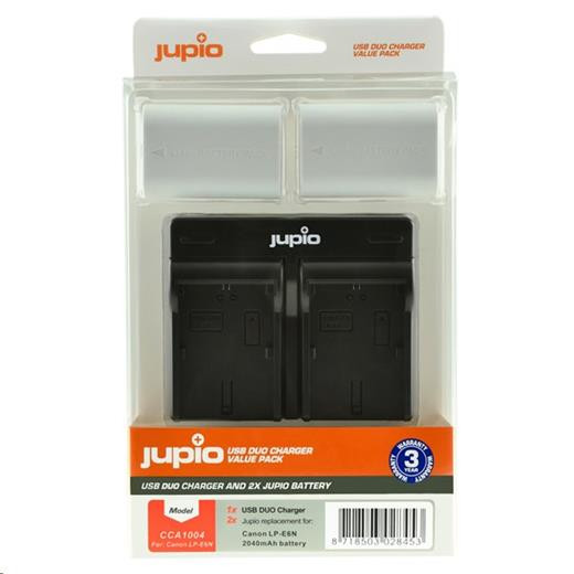 Set Jupio 2xLP-E6N 2040mAh+Dual Charger pro Canon