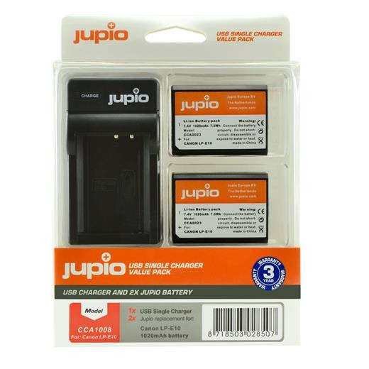 Set Jupio 2x LP-E10 + USB nabíječka
