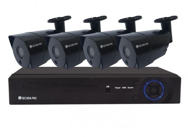 Kamerový set Securia Pro NVR4CHV5-B IP, 5Mpx, 4 kamery, PoE NVR, černá
