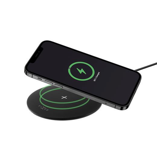 Podložka FIXED SlimPad pro rychlé bezdrátové nabíjení telefonu, 15W, černá
