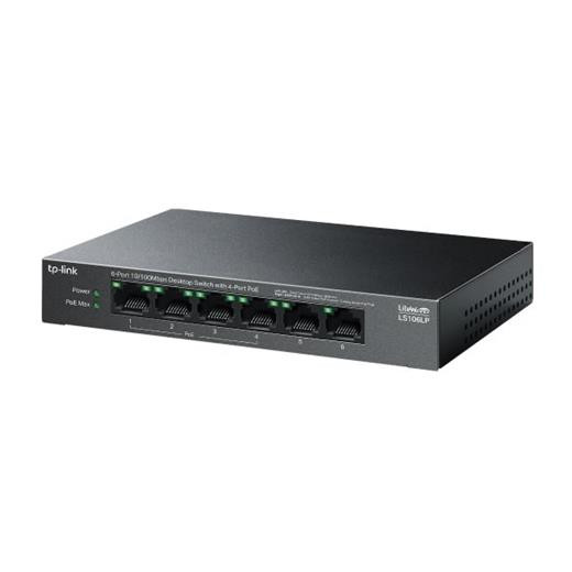 Switch TP-Link LS106LP 2x LAN, 4x LAN s PoE, 41W