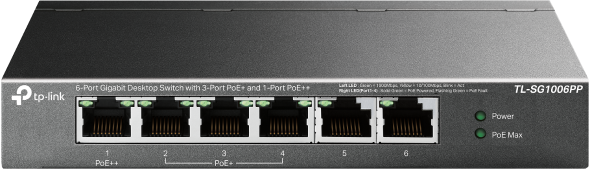 Switch TP-Link TL-SG1006PP 2x GLAN, 3x GLAN s PoE+, 1x GLAN s PoE++