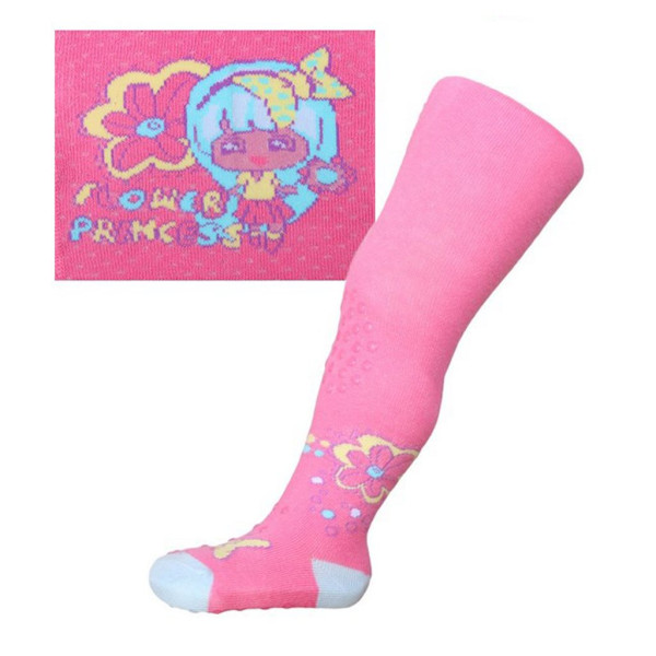 Bavlněné punčocháčky New Baby 3xABS růžové flower princess 104 (3-4r)