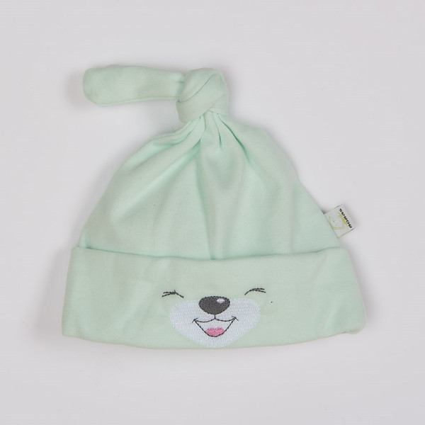 Bavlněná kojenecká čepička Bobas Fashion Lucky zelená 62 (3-6m)