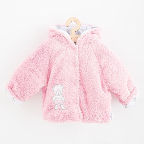 Zimní kabátek New Baby Nice Bear růžový 62 (3-6m)