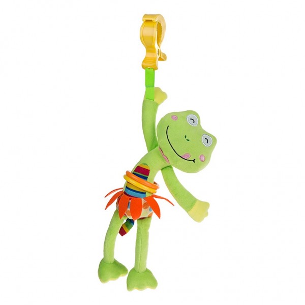 Dětská plyšová hračka s vibrací Akuku žabka