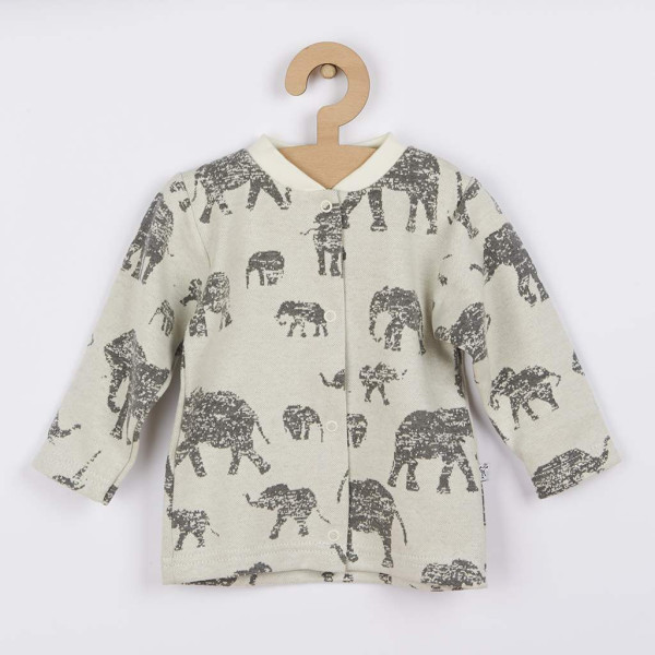 Kojenecký kabátek Baby Service Sloni šedý 74 (6-9m)