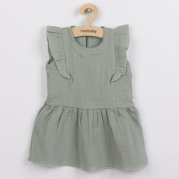 Kojenecké mušelínové šaty New Baby Summer Nature Collection mátové 62 (3-6m)