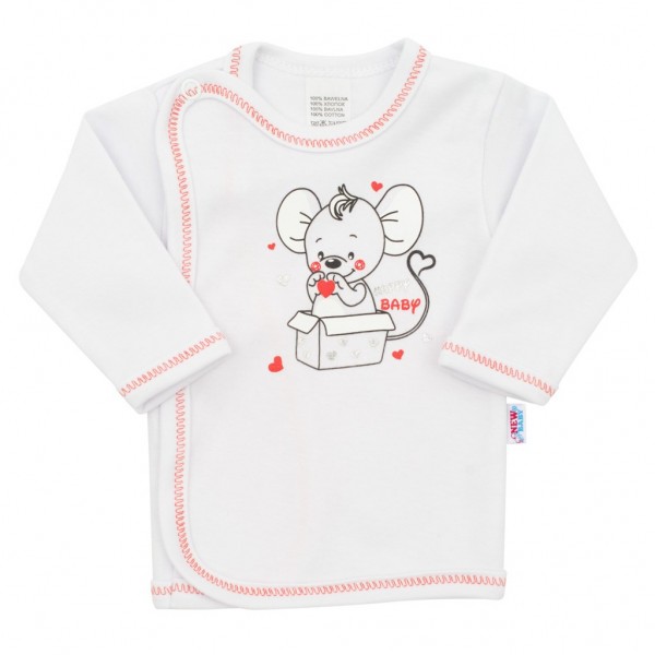 Kojenecká košilka New Baby Mouse bílá 56 (0-3m)