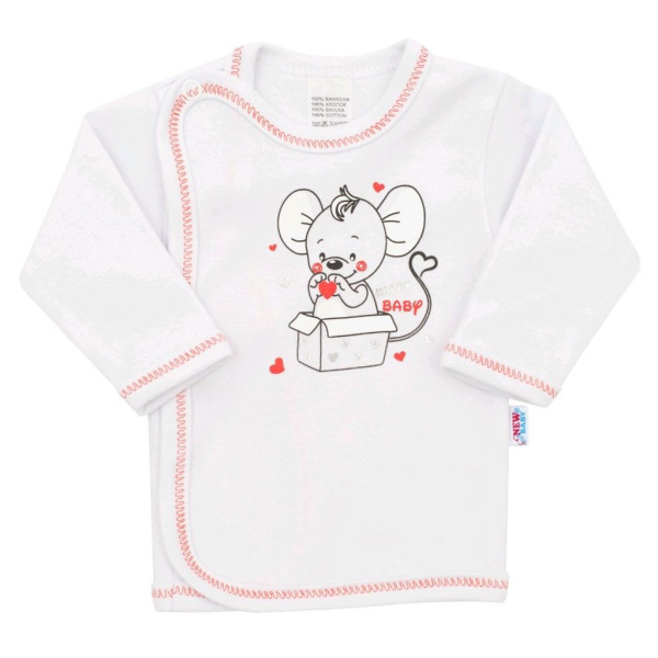 Kojenecká košilka New Baby Mouse bílá 62 (3-6m)