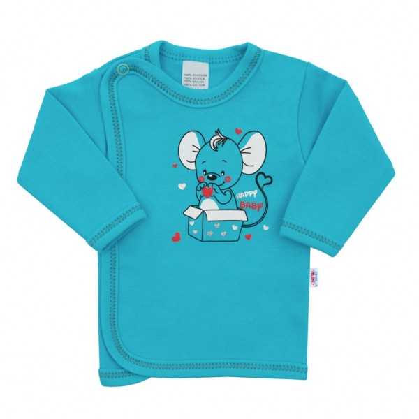 Kojenecká košilka New Baby Mouse tyrkysová 56 (0-3m)