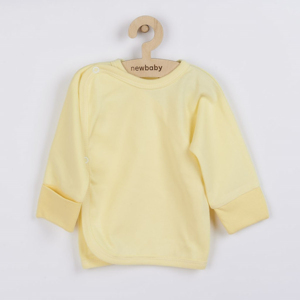 Kojenecká košilka s bočním zapínáním New Baby žlutá 50