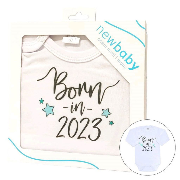 Body s potiskem New Baby Born in 2023 - dárkové balení 86 (12-18m)