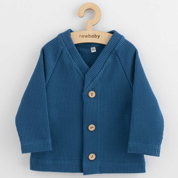Kojenecký kabátek na knoflíky New Baby Luxury clothing Oliver modrý 56 (0-3m)