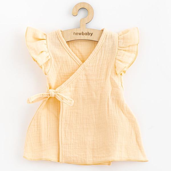 Letní kojenecké mušelínové šaty New Baby Leny peach 62 (3-6m)