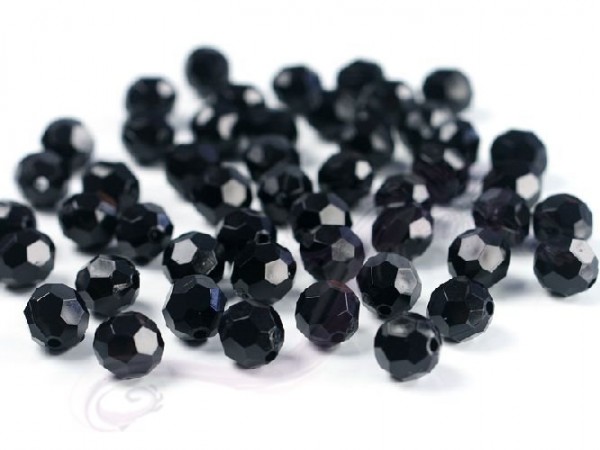 Krystalové korálky 10mm, černé