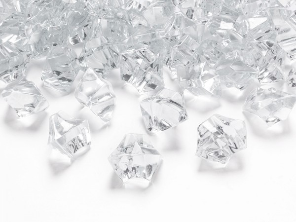 Krystalové kamínky bílá, 50 ks