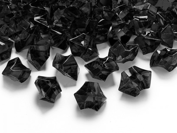 Krystalové kamínky černé, 50 ks