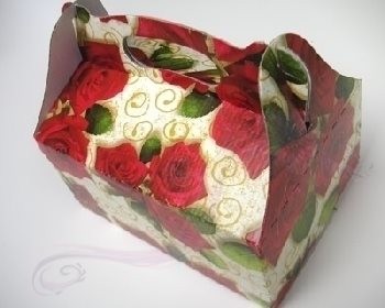 Krabička na výslužku červené růže