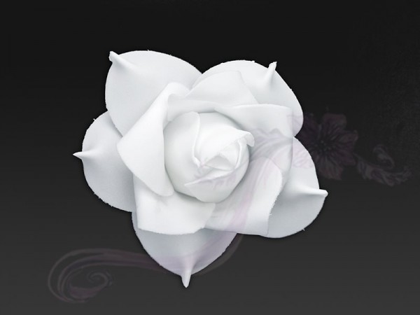 Květ decor, bílý, 11cm