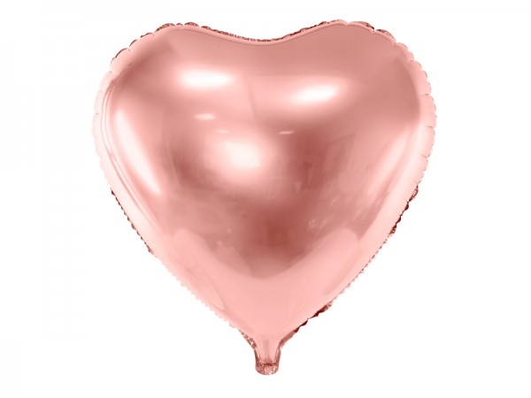 Foliový balónek srdce, růžové zlato 61 cm