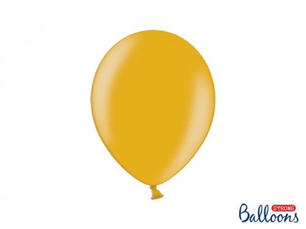 Balónek metalický zlatý, 27 cm