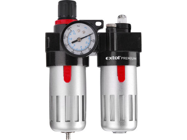 Extol Premium 8865105 regulátor tlaku s filtrem a manometrem a přim. oleje