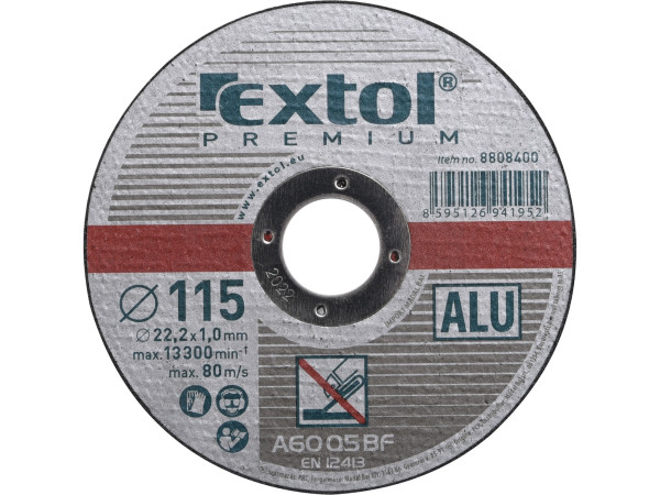 Extol Premium 8808400 kotouč řezný na hliník, 115x1,0x22,2 mm