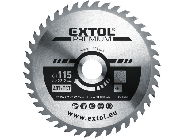 Extol Premium 8803203 kotouč pilový s SK plátky 115x1,3x22,2 mm