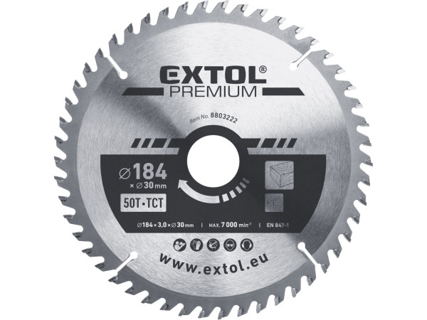 Extol Premium 8803222 kotouč pilový s SK plátky 184x2,2x30 mm, 50T