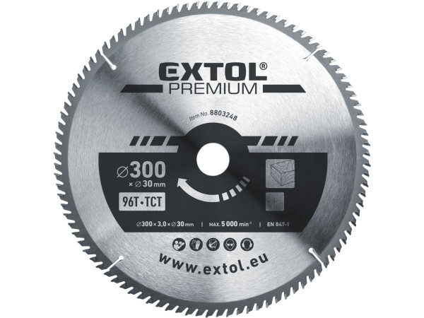 Extol Premium 8803248 kotouč pilový s SK plátky 300x2,2x30 mm, 96T
