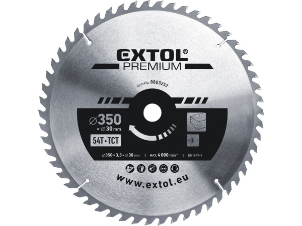 Extol Premium 8803252 kotouč pilový s SK plátky 350x2,5x30 mm, 54T