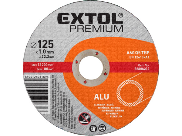 Extol Premium 8808402 kotouč řezný na Alu, 125x1,0x22,2 mm