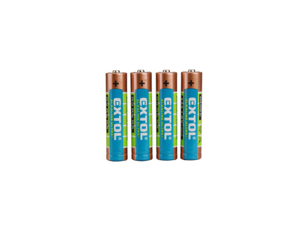 Extol Energy 42010 baterie alkalické, 4ks, 1,5V AAA (LR03)