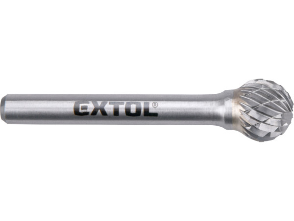 Extol Industrial 8703735 fréza karbidová, kulová, pr.12mm/stopka 6mm,sek střední (double-cut)