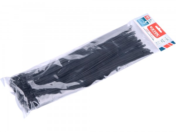 Extol Premium 8856261 pásky stahovací černé, rozpojitelné, 400x7,2mm, 100ks, nylon PA66