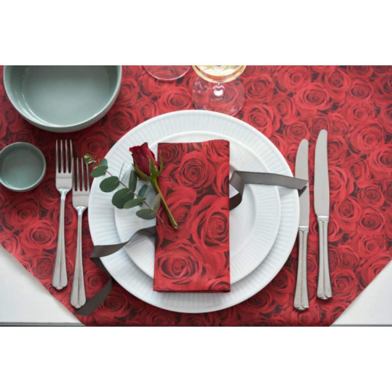 Papírové prostírání red rose, 84x84cm