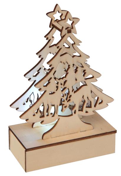Vánoční svítící stromeček, 8,5 x 4,5 x 13,5 cm