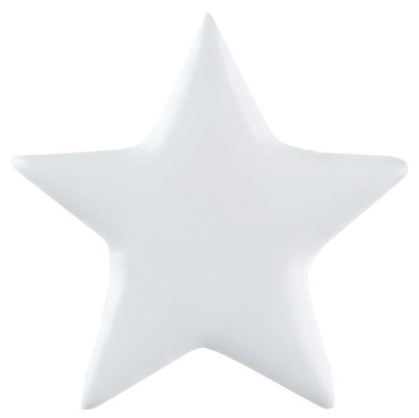 Dekorační metalické bílé hvězdy 6 ks, 5 x 5 cm