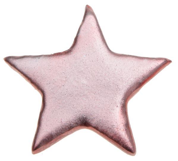 Dekorační metalické růžové hvězdy 6 ks, 5 x 5 cm