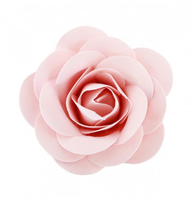 Pastelově růžová růžička, 8x3,5cm