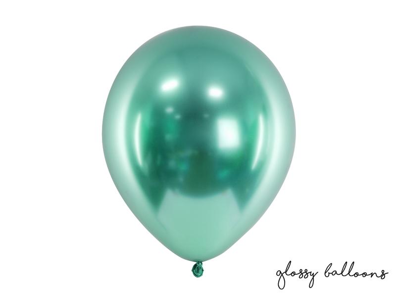 Balónek chromový láhvově zelená, 30cm
