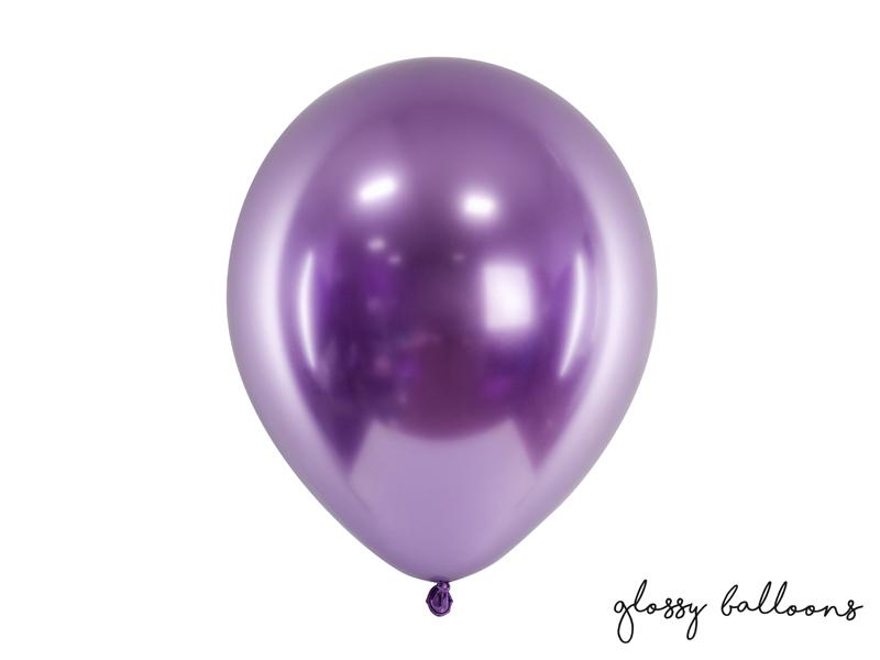 Balónek chromový fialová, 30 cm