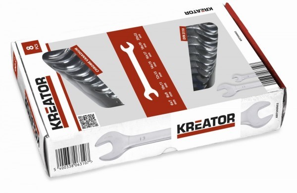 Kreator KRT500002 - Sada oboustranných otevřených klíčů 6-22 mm - 8 ks
